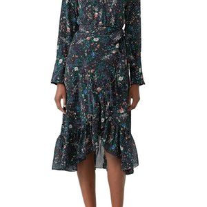 Marissa Webb - Floral Scarlet Print Dress - Size Large